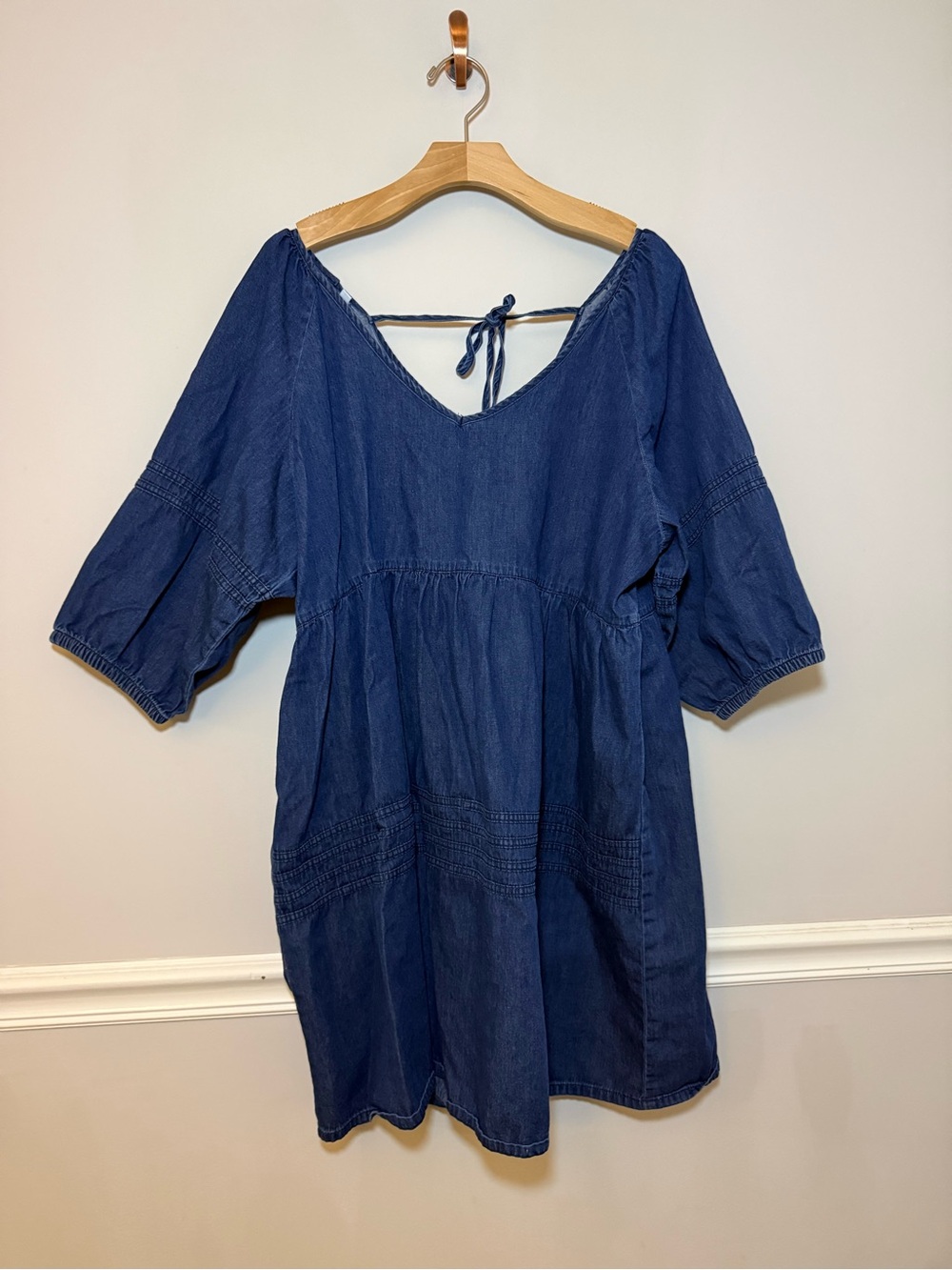 Blue denim jean dress. XL fall dress